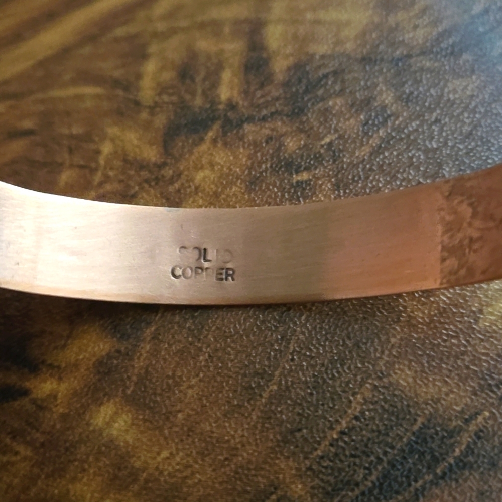 Vtg Solid Copper Cuff Brcelet - Native American T… - image 3